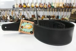 Empire Guitars Henry Heller HBL25-BLK/BLK Guitar Strap *Free Shipping In The USA*