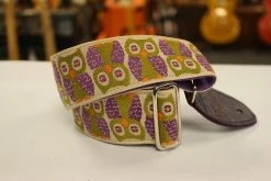 Empire Guitars Souldier Owls Purple Guitar Strap W/ Purple Leather Ends *Free Shipping In The USA Accessories