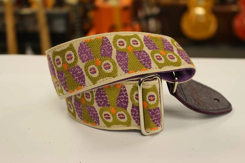 Brand new ✔️ Empire Guitars Souldier Owls Purple Guitar Strap W/ Purple Leather Ends *Free Shipping In The USA Accessories ✨ 1 Empire Guitars Souldier Owls Purple Guitar Strap W/ Purple Leather Ends *Free Shipping In The USA Accessories