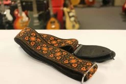 Empire Guitars Souldier Fillmore Brown/Orange Guitar Strap With Black Leather Ends *Free Shipping In The USA*