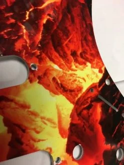 Empire Guitars Greasy Groove Stratocaster Pickguard & Backplate Fire Ember