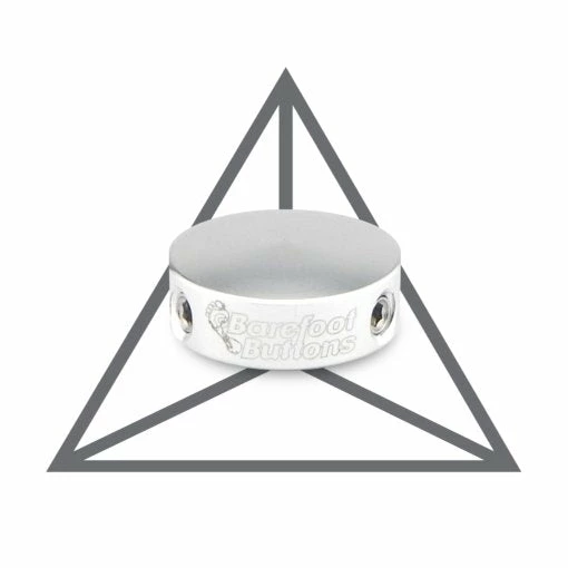 Outlet 😍 Empire Guitars Barefoot Buttons V2 Mini Silver 18-V2-MN-SV 😍 1 Empire Guitars Barefoot Buttons V2 Mini Silver 18-V2-MN-SV