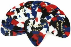 Empire Guitars Accessories Fender 351 Picks Confetti, Medium Gauge- 12 Pack