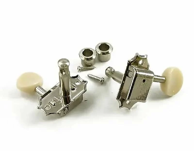 Buy 😀 Empire Guitars Kluson Deluxe KD-3-NP 3 Per Side With White Buttons *Free Shipping In The USA* Guitar Parts 🔥 3 Empire Guitars Kluson Deluxe KD-3-NP 3 Per Side With White Buttons *Free Shipping In The USA* Guitar Parts