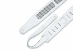 Empire Guitars Levy's MCG26A 2.5" White & Blue Leather Guitar Strap *Free Shipping In The USA*