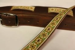 Empire Guitars Souldier "Crocus" Leather Saddle Guitar Strap *Free Shipping In The USA*