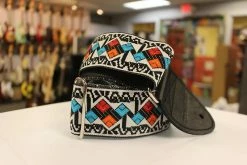 Empire Guitars Accessories Souldier Guitar Strap Clapton White W/ BLK Leather Ends *Free Shipping In The USA