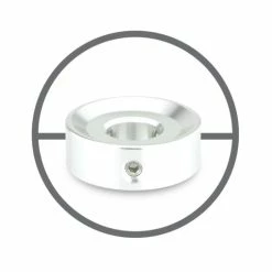 Empire Guitars Barefoot Buttons V1 Silver Max Bore 20-V1-MB-SV