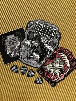 Empire Guitars Sticker Pack- 3 Stickers And 4 Logo Picks Accessories