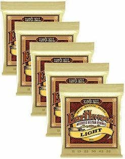 Ernie Ball 2004 Earthwood Light 80/20 Acoustic Guitar Strings, .011 - .052 *5 Packs* *Free Shipping*