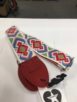 Empire Guitars Accessories Souldier Diamante Red Guitar Strap With Red Leather Ends *Free Shipping In The USA*