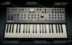 Empire Guitars Keys Sequential Circuits Take 5 Compact Polyphonic Synth *Free Shipping In The US*