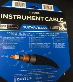 Boss BIC-10A 1/4" Straight To Right-Angle Guitar/Instrument Cable - 10' *Free Shipping In The USA*