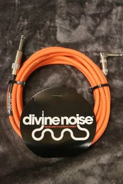 Empire Guitars Divine Noise 25ft Instrument Cable ST-RA (Straight-Right Angle) Orange *Free Shipping In The USA* Accessories