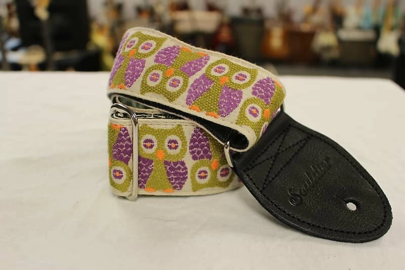 Cheapest ๐ฅ Empire Guitars Souldier Guitar Strap Owls Purple W/ Black Leather Ends *Free Shipping In The USA* ๐งจ 1 Empire Guitars Souldier Guitar Strap Owls Purple W/ Black Leather Ends *Free Shipping In The USA*