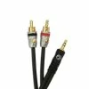 D'Addario Accessories Planet Waves PW-MP-05 Dual RCA Male To Stereo 1/8" Mini TRS Cable - 5'