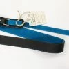 Awlgoods Handcrafted Leather Guitar Strap Black/Turqoise Accessories
