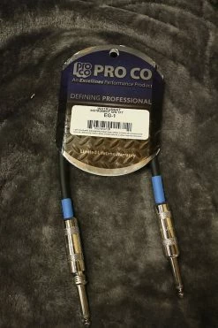 Empire Guitars Accessories Pro Co Instrument Cable EG-1 Q/Q 1Ft *Free Shipping In The US*