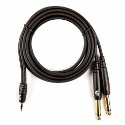 Empire Guitars D'Addario Custom Series 1/8" Stereo Plug To Dual 1/4" Plugs Audio Cable (6') PW-MPTS-06 Accessories