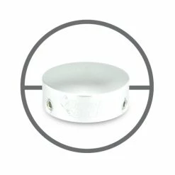 Empire Guitars Barefoot Buttons V1 Silver Max Bore 20-V1-MB-SV