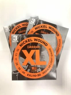 Empire Guitars D'Addario EXL110-3D Nickel Wound Electric Guitar Strings, 10-46, 9 Sets Total! *Free Shipping In The US*