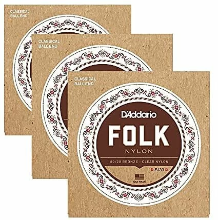 Best Sale 🎉 Empire Guitars Accessories D'Addario EJ33 Folk Nylon Guitar Strings Ball End 80/20 Bronze/Nylon-3 Packs *Free Shipping In USA* 🔥 1 Empire Guitars Accessories D'Addario EJ33 Folk Nylon Guitar Strings Ball End 80/20 Bronze/Nylon-3 Packs *Free Shipping In USA*