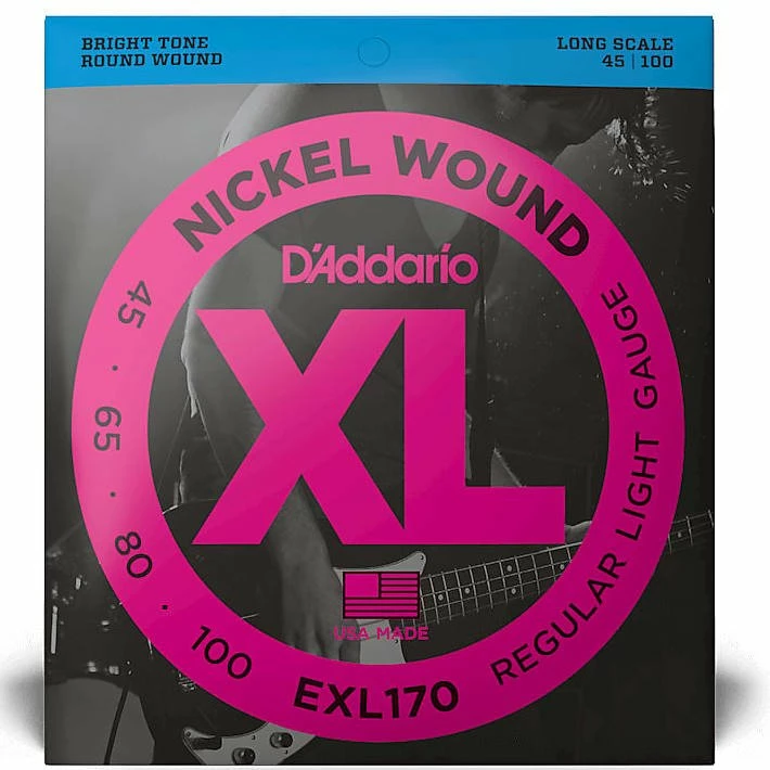 New 🎉 Empire Guitars D'Addario EXL170 Nickel Wound Long Scale Bass Guitar Strings, Light Gauge Accessories 🔔 1 Empire Guitars D'Addario EXL170 Nickel Wound Long Scale Bass Guitar Strings, Light Gauge Accessories