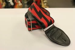 Empire Guitars Accessories Souldier Guitar Strap Lightning Bolt 2020 Red & Black *Free Shipping In The USA*