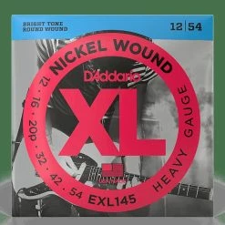 Empire Guitars D'Addario EXL145 Nickel Wound Electric Guitar Strings, Heavy Gauge With Plain Steel 3rd Accessories