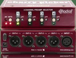 Accessories Radial Cherry Picker 4 Channel Preamp Selector *Free Shipping In The USA*