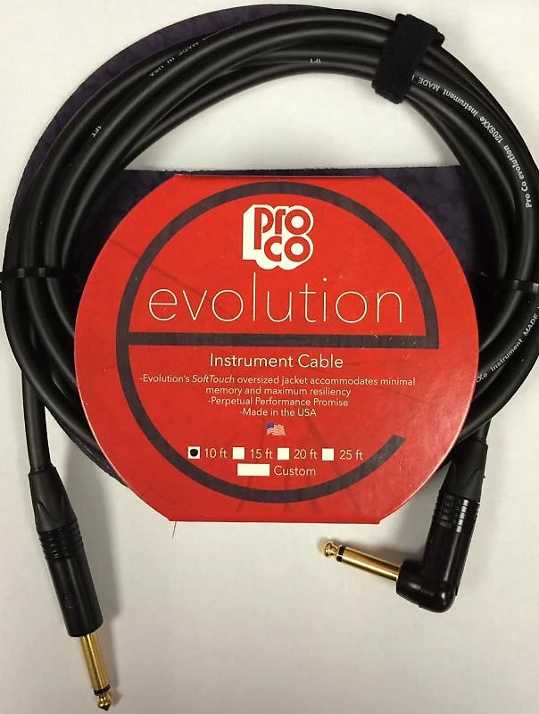 Brand new ✔️ Empire Guitars Pro Co Evolution EVLGCLN-10 Instrument Cable 10 Ft Angle/Straight *Free Shipping In The USA* 🔥 1 Empire Guitars Pro Co Evolution EVLGCLN-10 Instrument Cable 10 Ft Angle/Straight *Free Shipping In The USA*